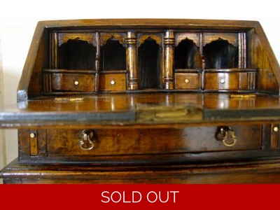 Queen Anne Bureau on stand in oak